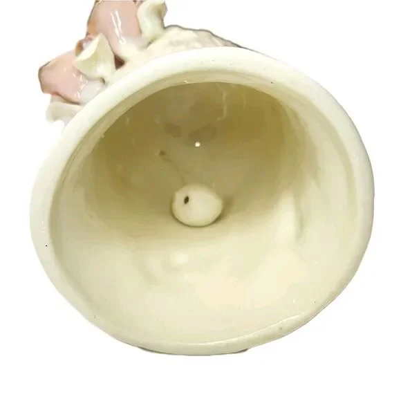 Hallmark Vintage Ceramic Bunny Rabbit Bell Figurine Coquette Feminin Collectible - Picture 8 of 10